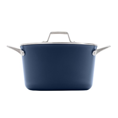 Calphalon 7qt Premier Ceramic Dutch Oven With Cover Midnight: Nonstick Cooking Pot, Oven Safe, Dishwasher Safe