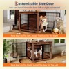 32" Dog Crate Furniture with Rotating Feeder, Wooden Crate End Table with 2 Doors, Heavy Duty Indoor Kennel Cage for Small to Medium Dogs - 3 of 4