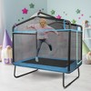 SUGIFT 3-in-1 Rectangle Kids Trampoline w/ Swing Horizontal Bar & Safety Net Outdoor - 3 of 4