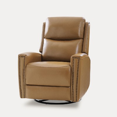 Hilario Fall 30.31''Wide Genuine Leather Swivel Rocker Recliner  Deal of the day | ARTFUL LIVING DESIGN
