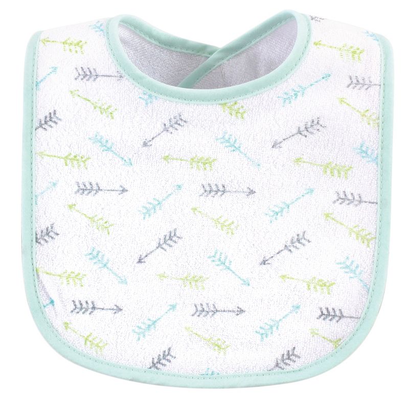 Luvable Friends Baby Cotton Terry Bibs 10pk, Neutral Elephant Stars, One Size, 3 of 7