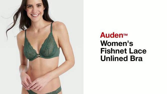 Women's Fishnet Lace Unlined Bra - Auden™, 2 of 8, play video