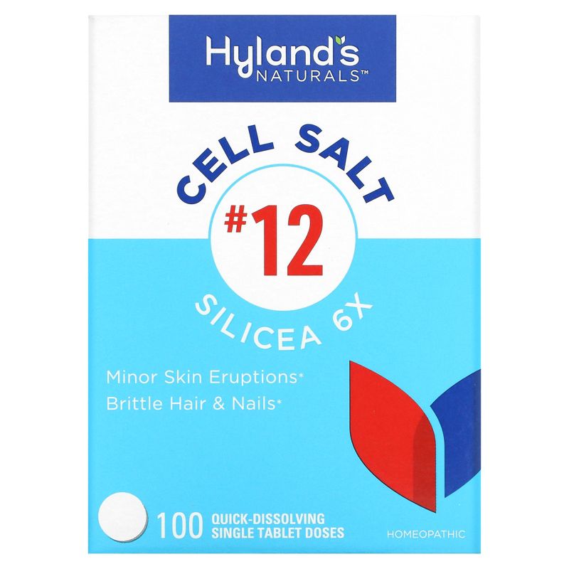 Hyland's Naturals Cell Salt #12, Silicea 6X, 100 Quick-Dissolving Single Tablet, 1 of 4