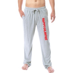 Happy Gilmore Mens' Sports Movie Film Title Logo Sleep Pajama Pants Grey - 1 of 3