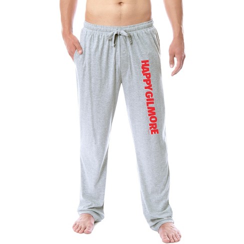 Happy Gilmore Mens Sports Movie Film Title Logo Sleep Pajama Pants XX Large Grey