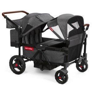 Radio Flyer Voya Quad Baby Stroller Wagon - Gray/Black - 1 of 4