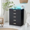 KTMBDW 5-Drawer Wood Dressers for Bedroom, drawer cabinet with Tempered Glass and RGB light for bedroom, living room - 2 of 4