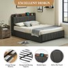 Bed Frame with USB Charging - Platform Bed with Storage Drawers, Upholstered Linen Headboard, Noise-Free Support, No Box Spring Needed - 4 of 4
