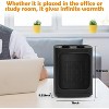 ZAFRO Space Heater Indoor Use Electric Ceramic Space Heater, Portable Heaters Fan for Bedroom with Adjustable Thermostat ,1500W(Black) - 4 of 4