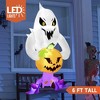 SYNCFUN 4.5/6 FT Halloween Inflatable Flying Ghost Broke Out from Window Inflatable Cute Ghost for Halloween Outdoor, Yard, Garden, Lawn Decoration - image 3 of 4