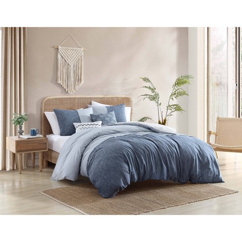 Riverbrook Home 5pc Queen Jessup Comforter Bedding Set Blue: Includes Decorative Pillows & Shams, Machine Washable