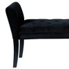 Airsurfer 18" Bench with Arms in Black Velvet - 3 of 4