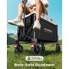 Outdoor trolley, Wagons Carts Foldable, 220 lbs Max Load and Expandable Storage Space, Wheels for Groceries, Shopping, Sport, Beach,Garden and Camping - 2 of 4