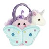 Aurora Small Lil Butterfly Unicorn Fancy Pals Fashionable Stuffed Animal White 7" - 3 of 4