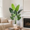 5.5ft Artificial Tree Bird of Paradise Artificial Plant with 11 Trunks Fake Tree - Faux Plants Fake Banana Tree Plant with Pot Artificial Trees - 3 of 4