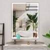 Munora 48x36 Inch LED Bathroom Vanity Mirror, Wall Mounted Smart Mirror with Anti-Fog, Adjustable White/Warm/Natural Lighting, Silver Aluminum Frame - 2 of 4