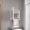 SEVOBAL Bathroom Storage Cabinets Medicine Cabinets 19.7 High with Mirror Door and Towel Rack for Bathroom, White, 20.3"*18.4"*2.4" - 3 of 4