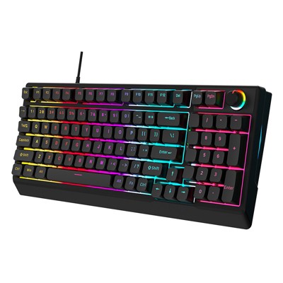 K98 Mechanical Keyboard, Blue Axis Wired Two-color Injection Sublimation Keycap Gaming Peripheral (black)