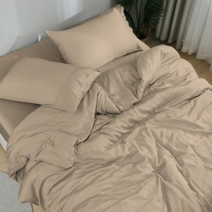 DOZ Bamboo Viscose Sheet Set, Organically Grown Bamboo, Buttery Soft, Cooling, High GSM, Deep Pockets - 1 of 4