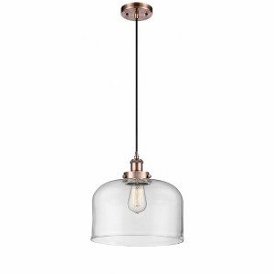 Bell - 1 Light Cord Hung Mini Pendant In Industrial Style-11.38 Inches Tall and 12 Inches Wide - 1 of 1