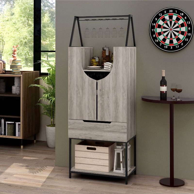 Meluse Multi Storage Wine Cabinet Vintage Gray - HOMES: Inside + Out, 6 of 10