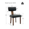 Set of 2 Modern Leather Dining Chairs,Upholstered Curved Backrest with Hardwood Frame,Wood Legs & Nailhead Trim,Stylish Side Chairs for Kitchen - 2 of 4