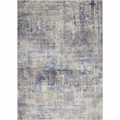 Nourison Royal Terrace Distressed Shapes Indoor Area Rug Ivory/Multi 5'3" x 7'3"