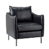 Felix Upholstery Livingroom Vegan Leather Armchair with Metal Legs | KARAT HOME - image 2 of 4