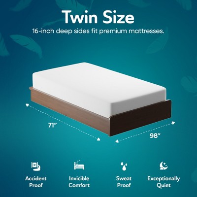Twin White Cotton Breathable Mattress Protector with Gel Layer