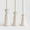 Plum & Post Libbey Decorative Indoor Premium Glaze Finish Stoneware Taper Candle Holders, Set of 3 - 3 of 3