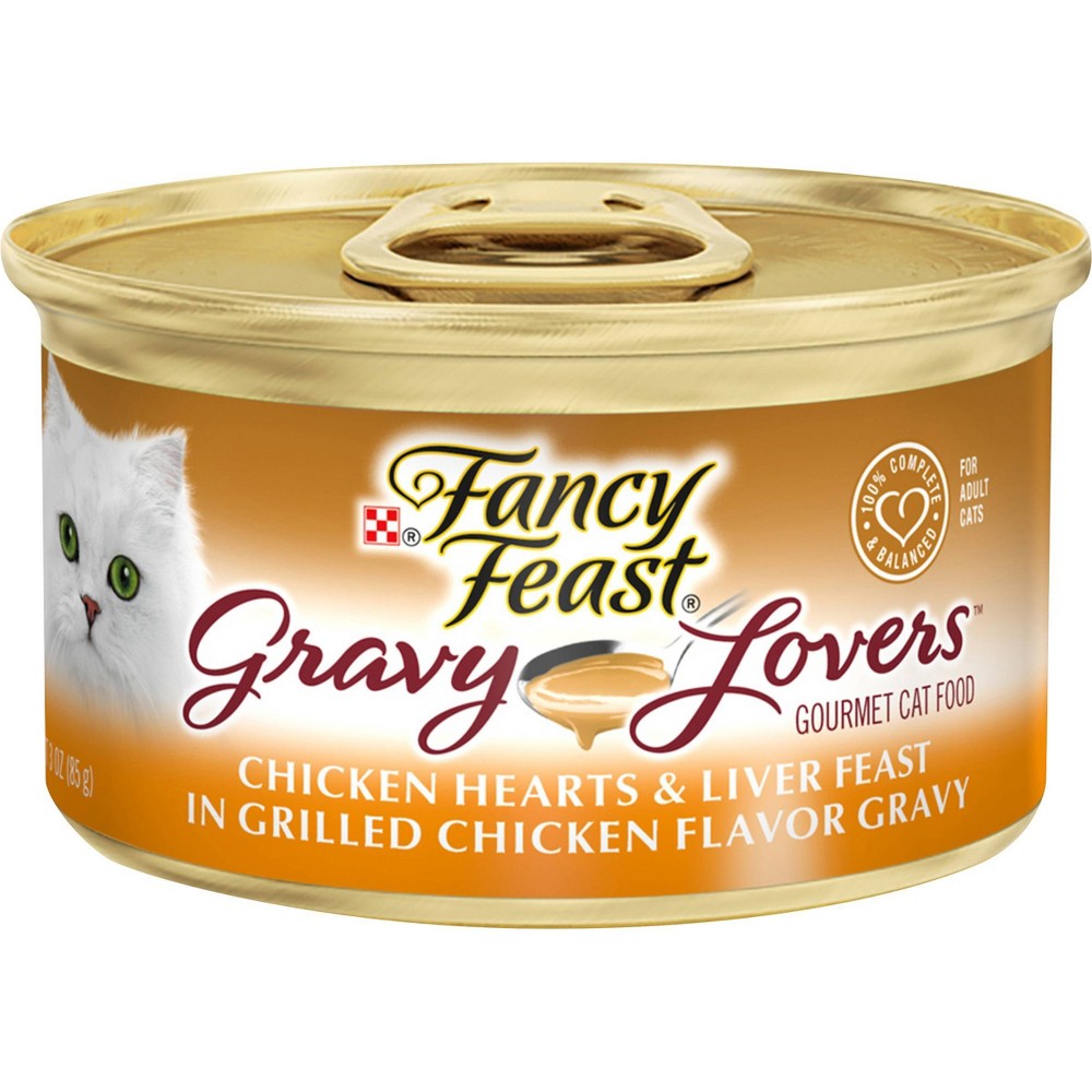 Purina Fancy Feast Gravy Lovers Gourmet Wet Cat Food Chicken Hearts & Liver Feast In Grilled Chicken Flavor Gravy - 3oz