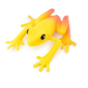 Collectible Wildlife Gifts | Golden Poison Dart Frog, Yellow and Red, Hand Painted, Amphibian, Hard Rubber, Realistic Frog, Toy, Gift,   2"   F4409 B9 - 1 of 4