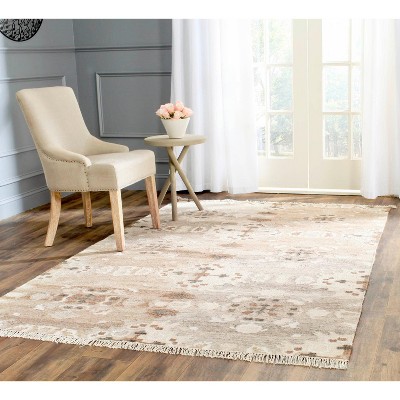 Elegant Gray Nomadic 6' x 9' Wool & Viscose Hand-Woven Area Rug