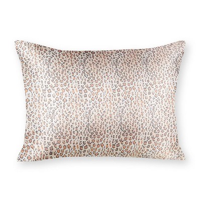 Standard 600 Thread Count 1pc Satin Printed Pillowcase Pale Leopard - Morning Glamour