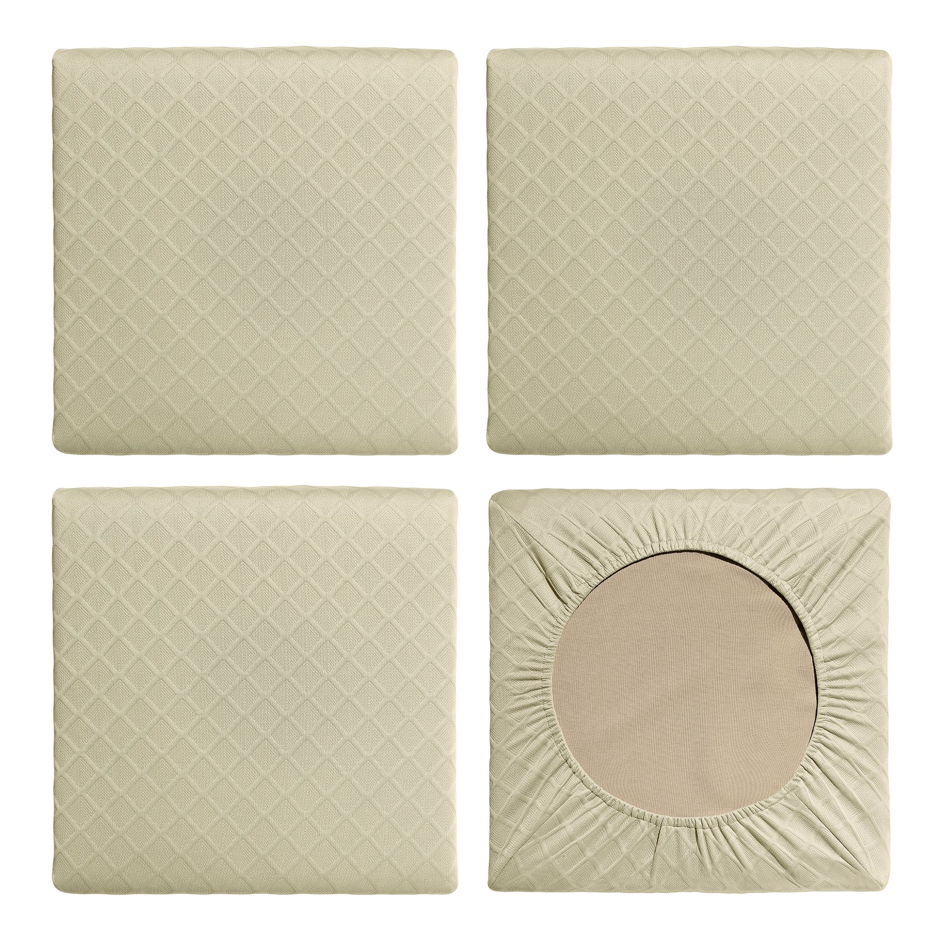 ARDEN Elastic Seat Pad Cushion Cover (4-Pack), Stretch Knit Patio Cushion Slipcover, Fade Resistant, Machine Washable