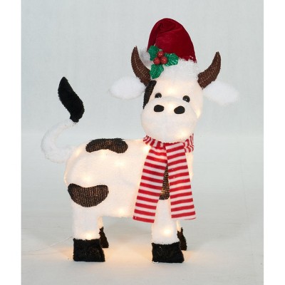 Everstar 22" UL Plush Cow Sculpture, White