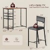 2-Person Counter Height Dining Set with Storage Shelves and Upholstered Chairs - 2 of 4