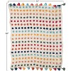 Storied Home Soft Woven Cotton Throw with Tufted Dots and Tassels, Multicolor - 3 of 4