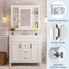 Okak 36" Bathroom Vanity with Ceramic Sink Modern Multi-function Bathroom Cabinet with 2 Soft Closing Doors and 2 Drawers Solid Wood Frame - 4 of 4