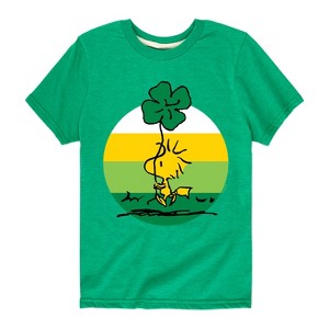 Boys' - Peanuts - Woodstock Shamrock Short Sleeve Graphic T-Shirt - 1 of 4
