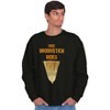 Free Broomstick Rides Halloween Witch Men's Crewneck Sweatshirt Brisco Brands - 2 of 4