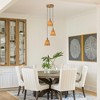 Parrot Uncle 15" Gold Farmhouse Brass Chandelier Ceiling Light 3-Light - 2 of 4