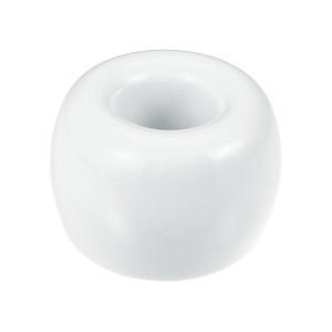 Unique Bargains Bathroom Round Mini Ceramic Toothbrush Holder 1.65"x1.18" - 1 of 4