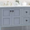 60" Double Bathroom Vanity, Modern Bathroom Storage Cabinet, Bathroom Cabinet With 2 Drawers, 2 Double-door Cabinets, Bottom Shelf - 3 of 4