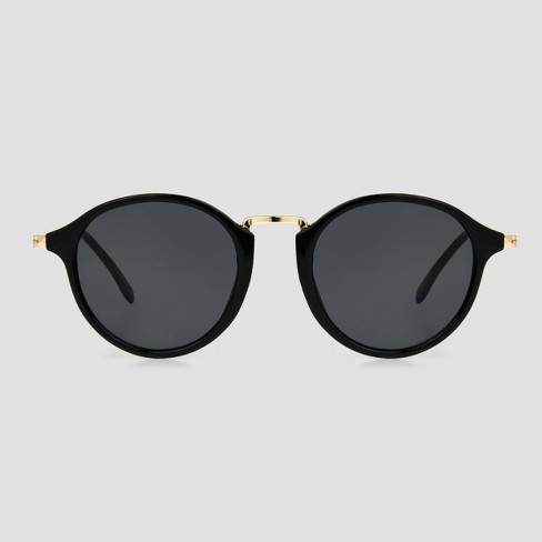 Women's Metal Round Sunglasses - Universal Thread™ Black/gold : Target