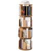 MDF Rotating Bookshelf with 360 Degree Rotation, Space Saving Design, Compact Size, Multi-Tier Storage, and Modern Style - 3 of 4