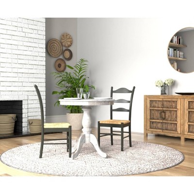 Fairview Natural Driftwood Round Pedestal Dining Table, 30" Wood