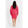 Women's Plus Size Lorelei Dress - pop pink | CITY CHIC - 2 of 4