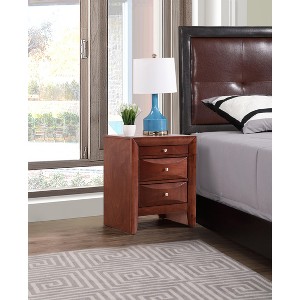 NicBex Elegant Nightstand With 3 Drawers Wooden Bedside Table End Table for Bedroom, Living Room - 1 of 4