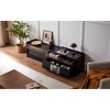 Chic Crate - Modern Media Console w/ 4 Tempered Glass Drawers - Built-in USB Hub & RGB Lighting - Multi-Style TV Stand - Carbon Gray - 4 of 4